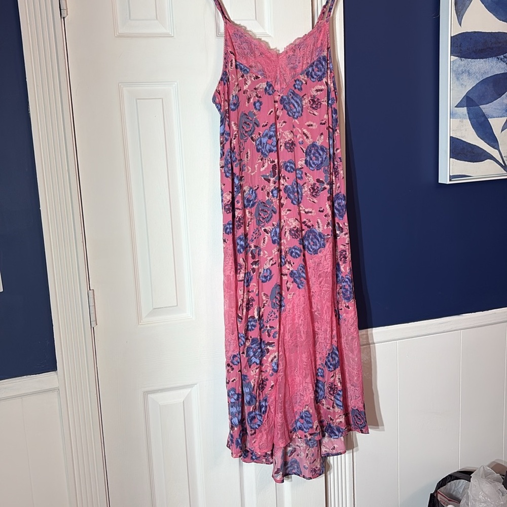 Free People Pink Floral Lace Slip Dress - Picture 8 of 9